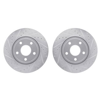 R1 Concepts® - Drilled and Slotted Front Brake Rotor Set