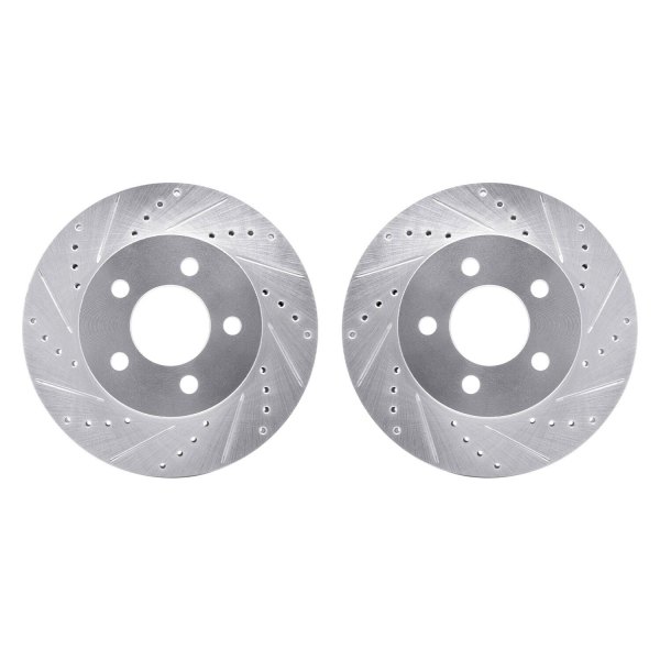 R1 Concepts® - Drilled and Slotted Front Brake Rotor Set