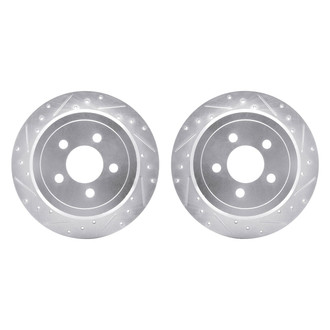 R1 Concepts® - Drilled and Slotted Rear Brake Rotor Set
