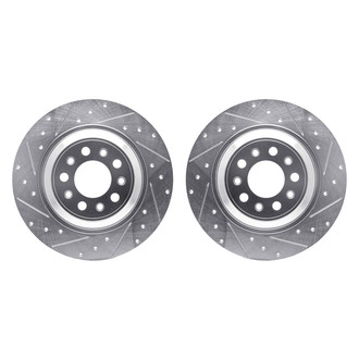 R1 Concepts® - Drilled and Slotted Rear Brake Rotor Set