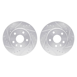 R1 Concepts® - Drilled and Slotted Front Brake Rotor Set