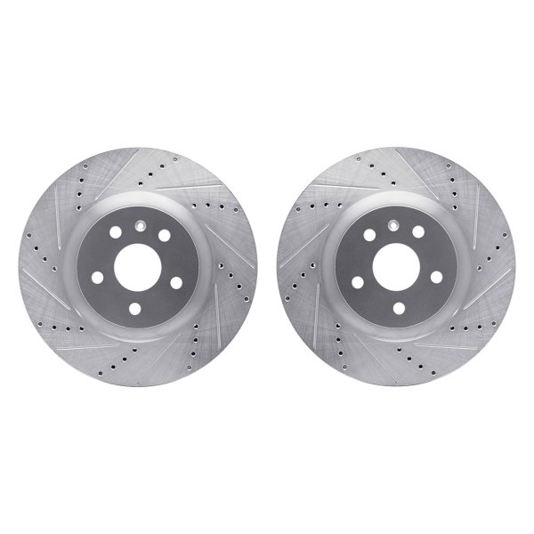 R1 Concepts® - Drilled and Slotted Front Brake Rotor Set