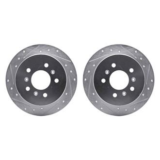 R1 Concepts® - Drilled and Slotted Rear Brake Rotor Set