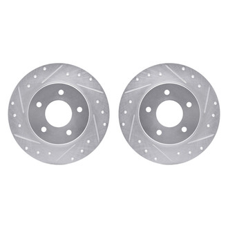 R1 Concepts® - Drilled and Slotted Rear Brake Rotor Set