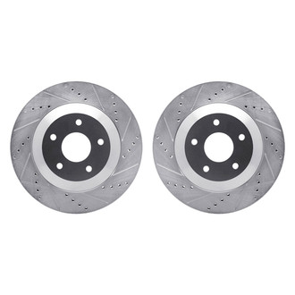 R1 Concepts® - Drilled and Slotted Front Brake Rotor Set
