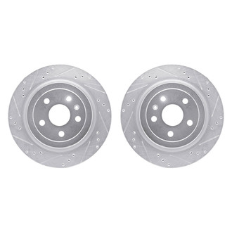 R1 Concepts® - eLINE Series™ Drilled and Slotted Rear Brake Rotor Set