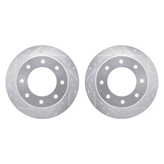 R1 Concepts® - Drilled and Slotted Rear Brake Rotor Set