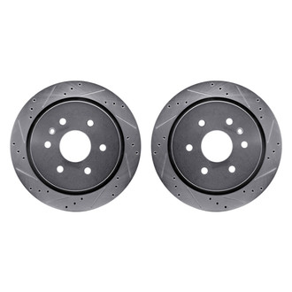 R1 Concepts® - Drilled and Slotted Rear Brake Rotor Set