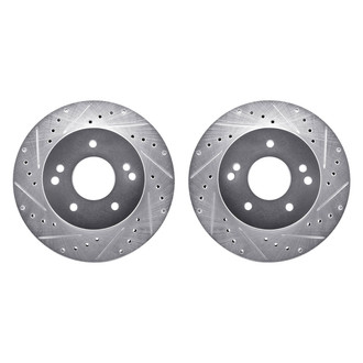 R1 Concepts® - Drilled and Slotted Rear Brake Rotor Set