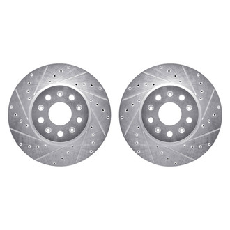 R1 Concepts® - Drilled and Slotted Front Brake Rotor Set