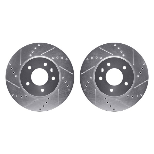 R1 Concepts® - Drilled and Slotted Front Brake Rotor Set