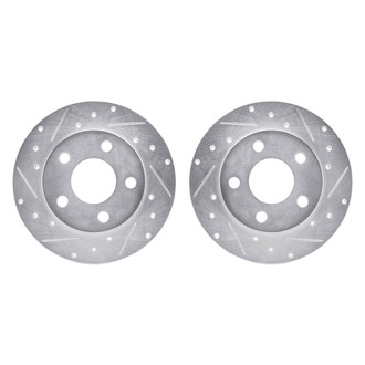 R1 Concepts® - Drilled and Slotted Rear Brake Rotor Set