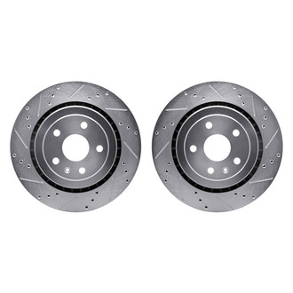 R1 Concepts® - Drilled and Slotted Rear Brake Rotor Set