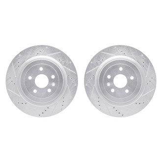 R1 Concepts® - Drilled and Slotted Rear Brake Rotor Set
