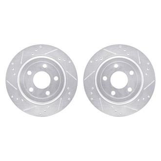 R1 Concepts® - Drilled and Slotted Rear Brake Rotor Set
