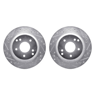 R1 Concepts® - Drilled and Slotted Rear Brake Rotor Set