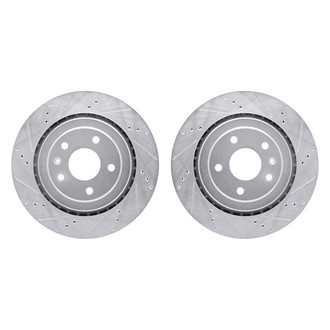 R1 Concepts® - Drilled and Slotted Rear Brake Rotor Set
