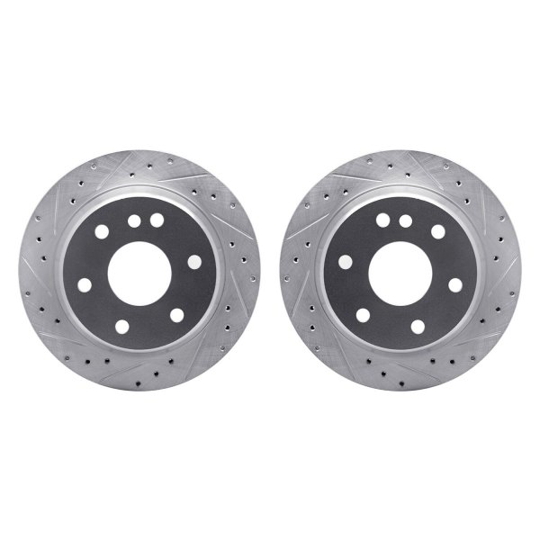 R1 Concepts® - Drilled and Slotted Rear Brake Rotor Set