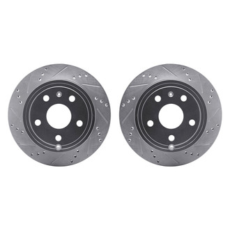 R1 Concepts® - Drilled and Slotted Rear Brake Rotor Set