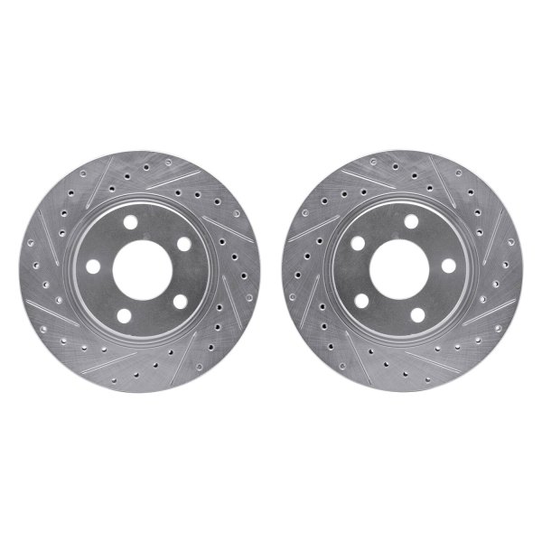 R1 Concepts® - Drilled and Slotted Front Brake Rotor Set