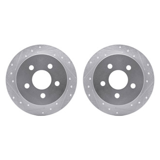 R1 Concepts® - Drilled and Slotted Rear Brake Rotor Set