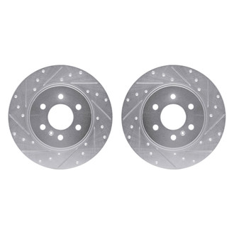 R1 Concepts® - Drilled and Slotted Rear Brake Rotor Set