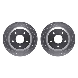 R1 Concepts® - Drilled and Slotted Rear Brake Rotor Set