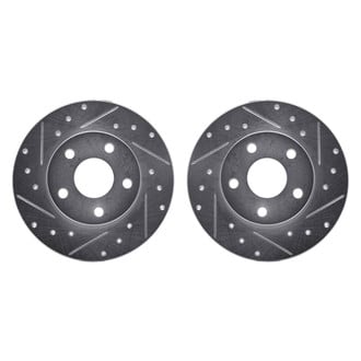 R1 Concepts® - Drilled and Slotted Rear Brake Rotor Set