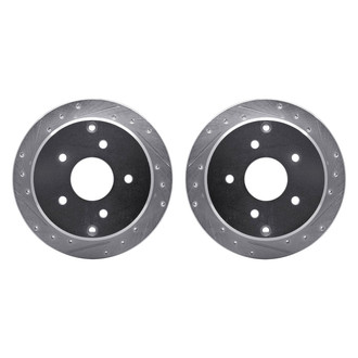R1 Concepts® - Drilled and Slotted Rear Brake Rotor Set