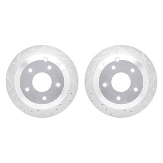 R1 Concepts® - Drilled and Slotted Rear Brake Rotor Set