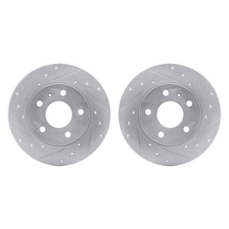 R1 Concepts® - Drilled and Slotted Rear Brake Rotor Set