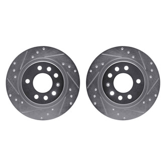 R1 Concepts® - Drilled and Slotted Rear Brake Rotor Set
