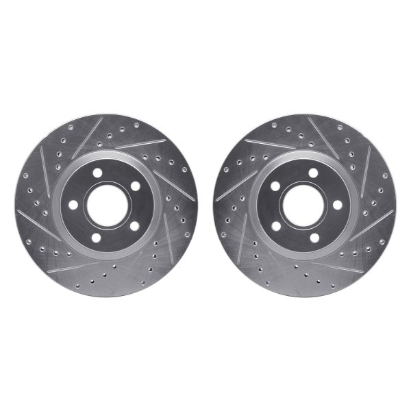 R1 Concepts® - Drilled and Slotted Front Brake Rotor Set