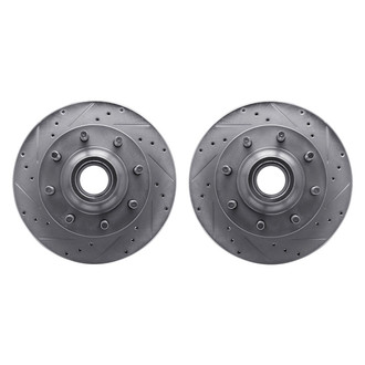 R1 Concepts® - Drilled and Slotted Front Brake Rotor Set