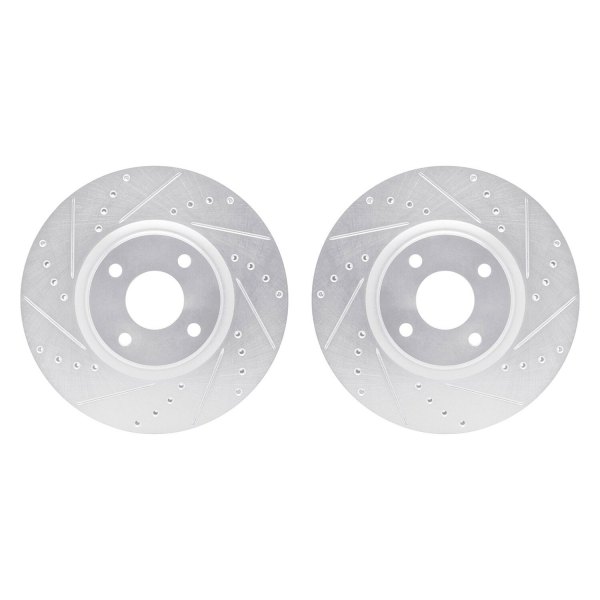 R1 Concepts® - Drilled and Slotted Front Brake Rotor Set