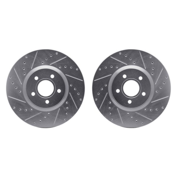 R1 Concepts® - Drilled and Slotted Front Brake Rotor Set