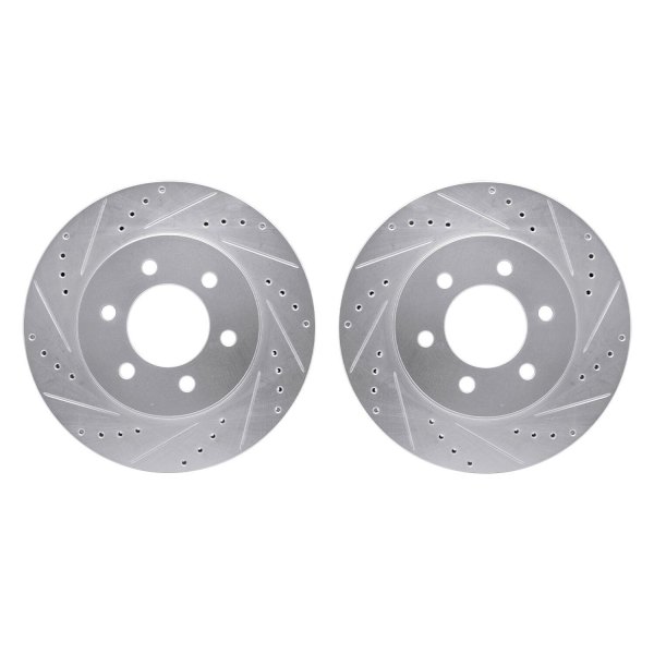 R1 Concepts® - Drilled and Slotted Front Brake Rotor Set