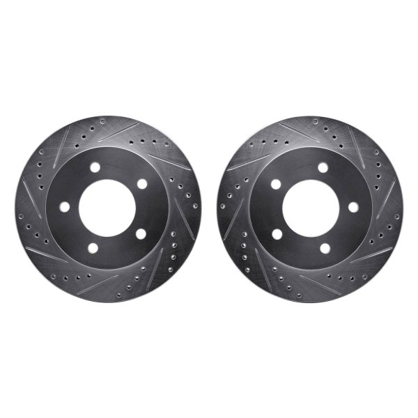 R1 Concepts® - Drilled and Slotted Front Brake Rotor Set