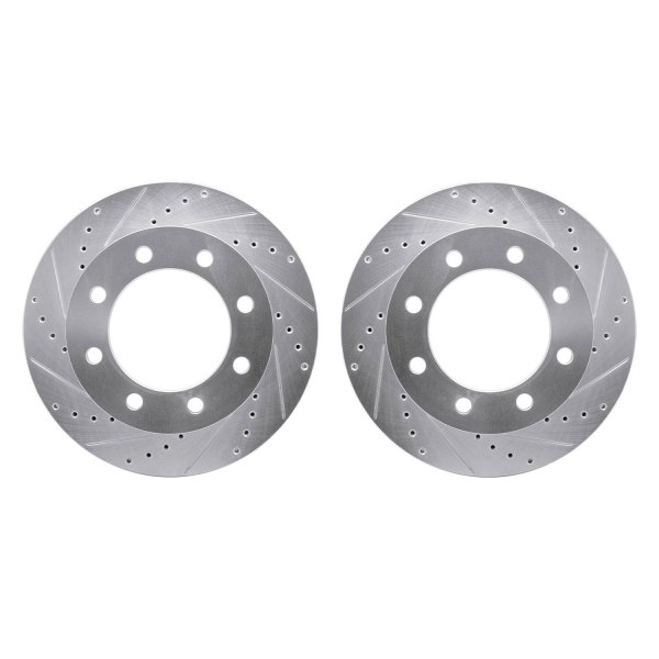 R1 Concepts® - Drilled and Slotted Front Brake Rotor Set