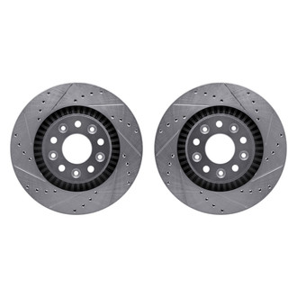 R1 Concepts® - Drilled and Slotted Front Brake Rotor Set