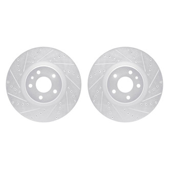 R1 Concepts® - Drilled and Slotted Front Brake Rotor Set