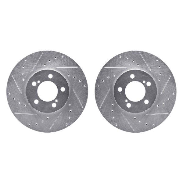 R1 Concepts® - Drilled and Slotted Front Brake Rotor Set