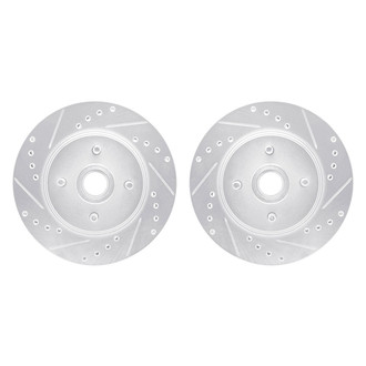 R1 Concepts® - Drilled and Slotted Front Brake Rotor Set