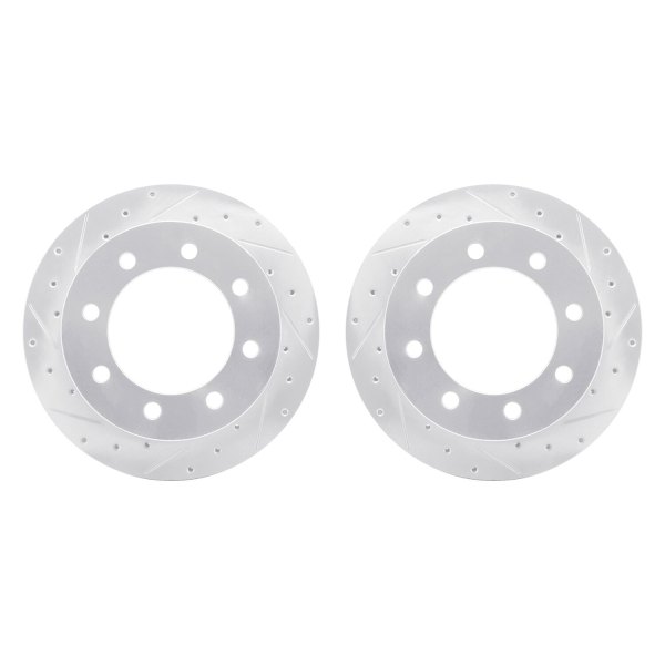 R1 Concepts® - Drilled and Slotted Rear Brake Rotor Set