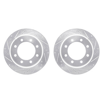 R1 Concepts® - Drilled and Slotted Rear Brake Rotor Set