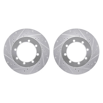 R1 Concepts® - Drilled and Slotted Rear Brake Rotor Set