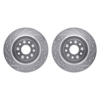 R1 Concepts® - Drilled and Slotted Rear Brake Rotor Set