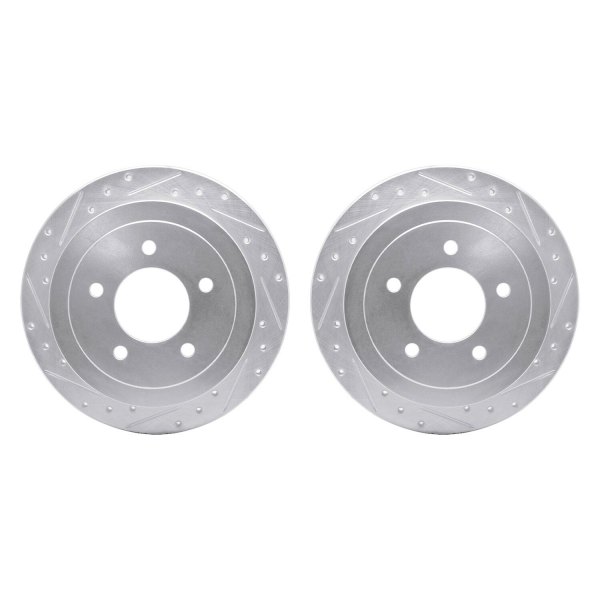 R1 Concepts® - Drilled and Slotted Rear Brake Rotor Set