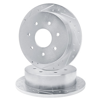 R1 Concepts® - eLINE Series™ Drilled and Slotted Rear Brake Rotor Set