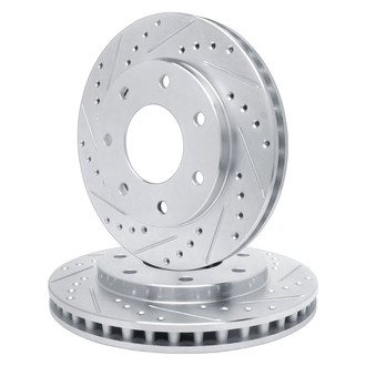 R1 Concepts® - eLINE Series™ Drilled and Slotted Rear Brake Rotor Set